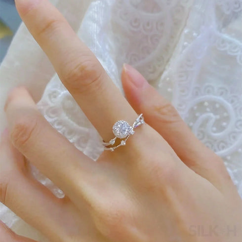 18k Gold Plated Moissanite Sterling Silver Round Stone Big